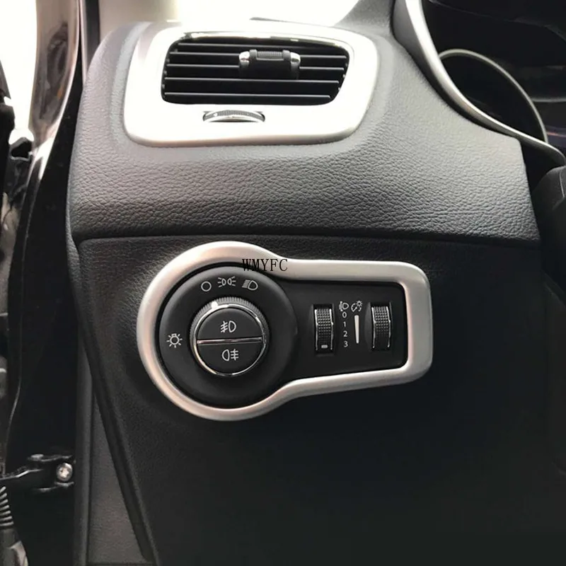 

ABS углеродное волокно для Jeep Compass 2017 2018 2019 2020 аксессуары для автомобильных фар регулировочная крышка переключателя отделка автостайлинг