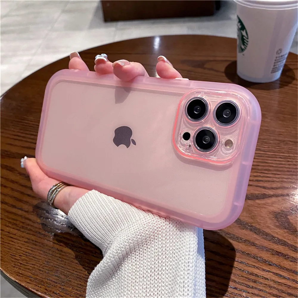 Shockproof Silicone Bumper Clear Phone Case For iPhone 13 12 11 Pro Max XR X XS 7 8 Plus SE2 Camera Protection Transparent Cover MagSafe Charger