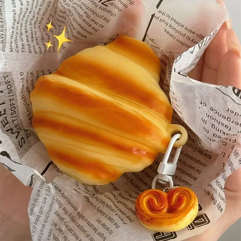 3D Croissant Case Protective Earphone Cover