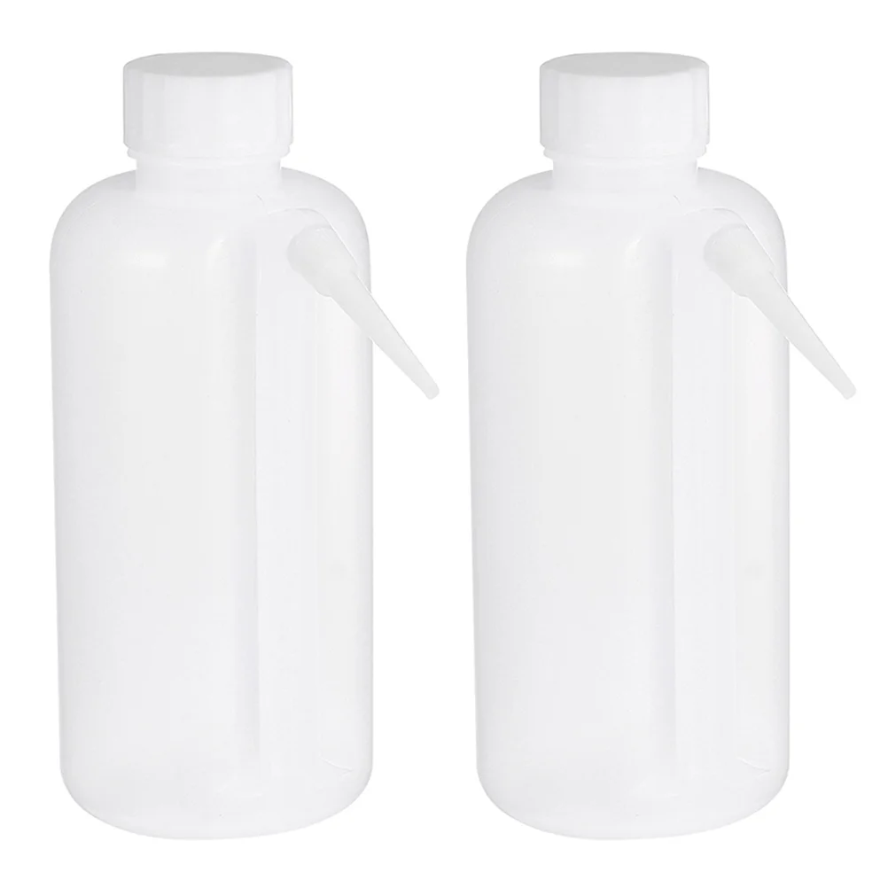 2pcs Rinsing Bottle Plastic Squeeze Bottle for Laboratory Tattooing Cleaning 500ml