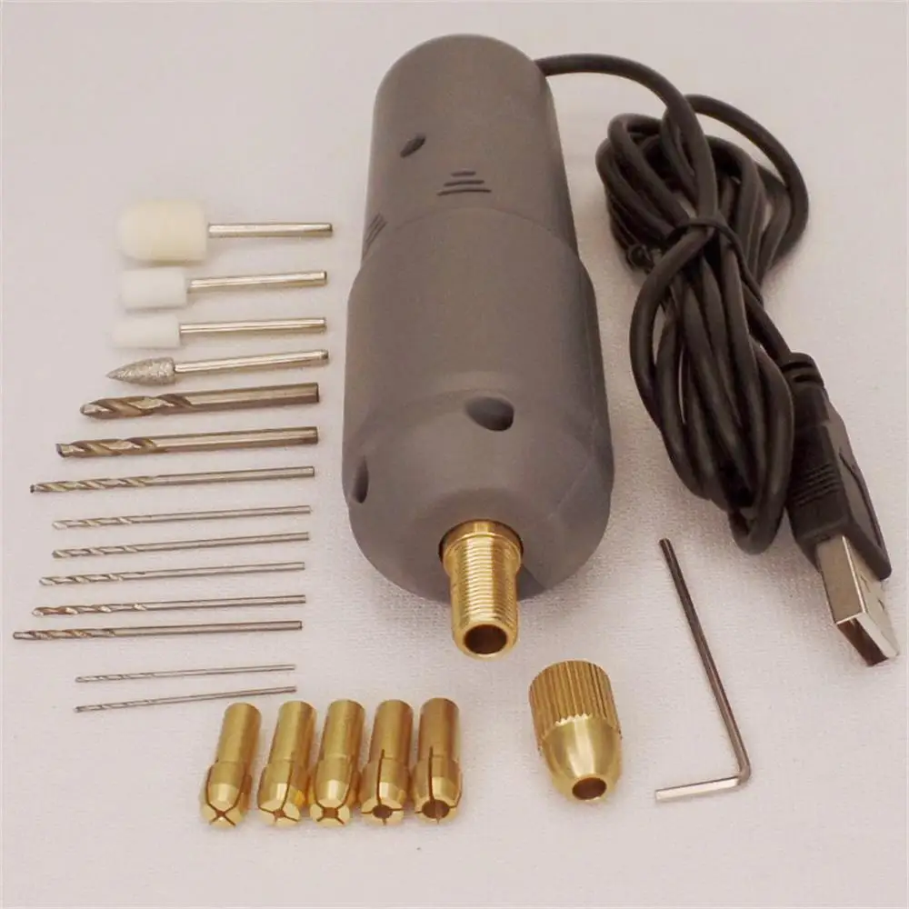 

USB Mini Electric Drill Portable Handheld USB Drill Rotary Tools Engraver Pen Drilling Jewelry Tools With Drill Bits Power Tools