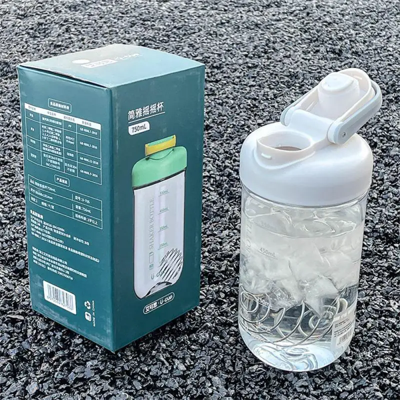 Portable Shake Cup Protein Powder Fitness Tazza Sportiva Da Uomo High Color Value Net Red Cup Mixing Cup Shaker Bottles