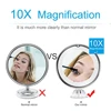 10x Magnifying Vanity Mirror with Lights Touch Screen LED Lighting Dressing Makeup Lamp Bottom Sucker Flexible  Portable Design 4