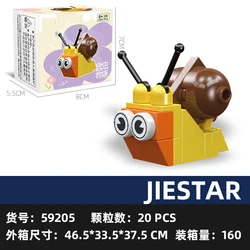 Insect - Themed Mini Building Blocks Set - Creative 3D Construction Toy - No box (59205 - 20pcs)