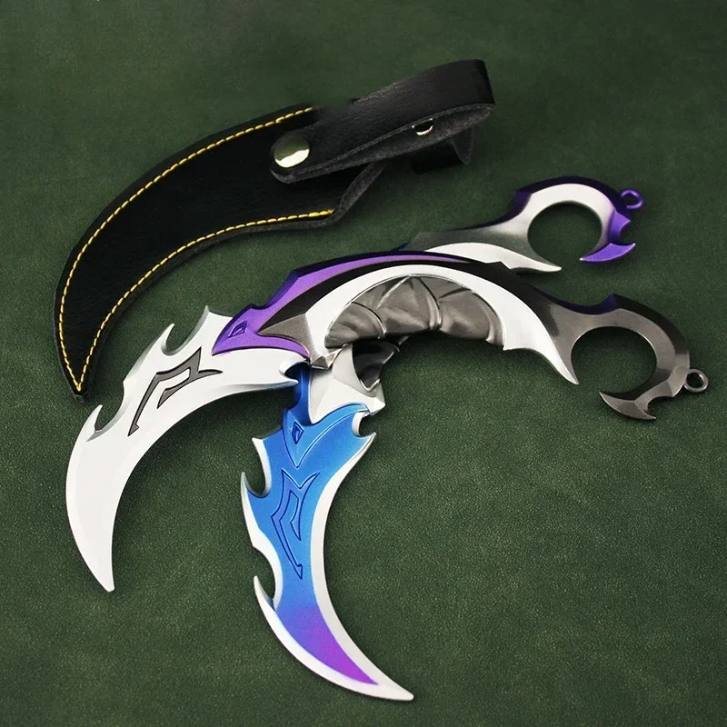 Valorant Game Weapon Reaver 2.0 Karambit Knife Metal M4 Samurai Alloy Model Desk Decoration Display Gift Toy 16cm