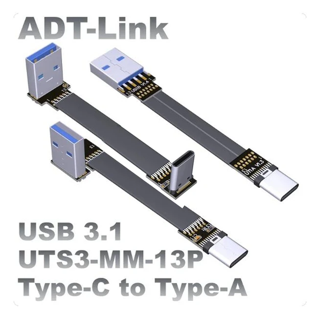 고속 연결, 데이터 전송 및 다양한 장치 호환성을 위한 ADT USB 3.1 플랫 리본 케이블