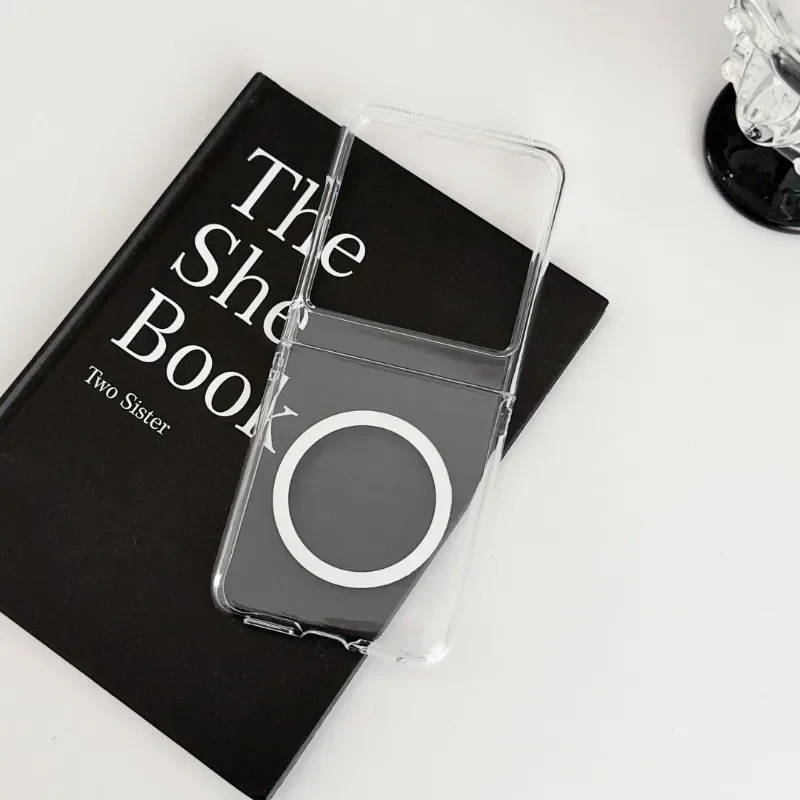 Transparent Magnetic Phone Case with Wireless Charging and Hinge Protection