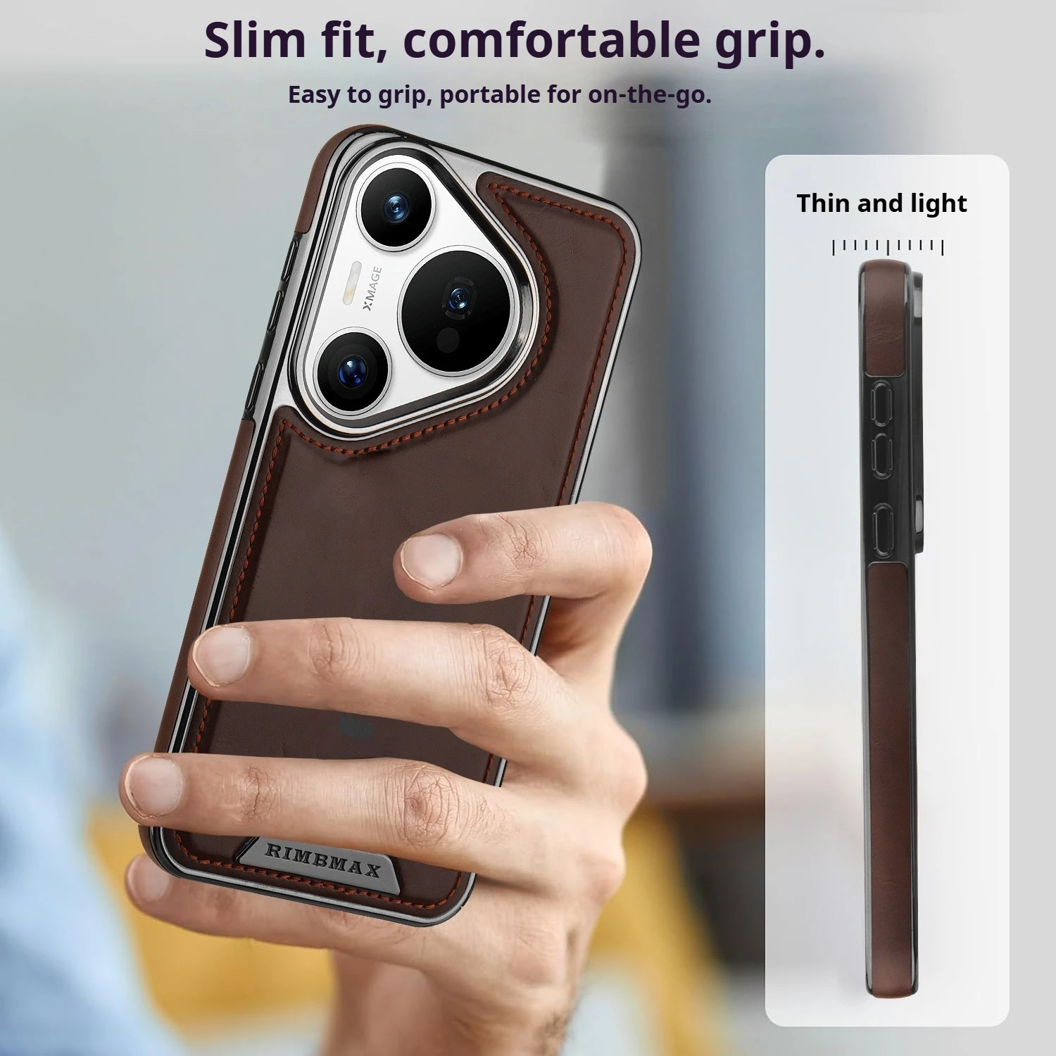 High-End Solid Color Leather Magnetic Mobile Phone Case