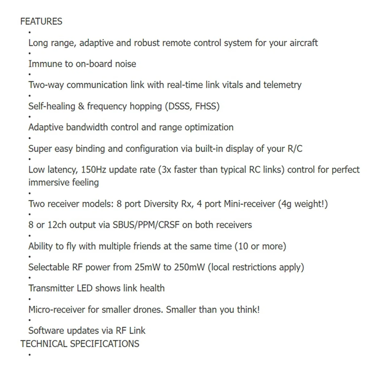 

Микро-Type передатчик CRSF TX V2 868 МГц радиосистема дальнего действия для радиоуправляемого мультикоптера гоночного дрона
