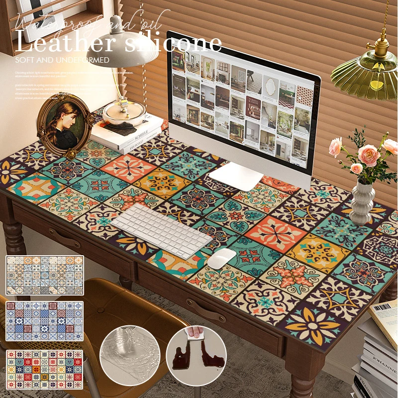 Description Picture 6 of itemRetro Tablecloth Plaid Dustproof Oilproof Table Cover Anti-slip Table Mat Kitchen Dining Table Protector Home Decoration 식탁보