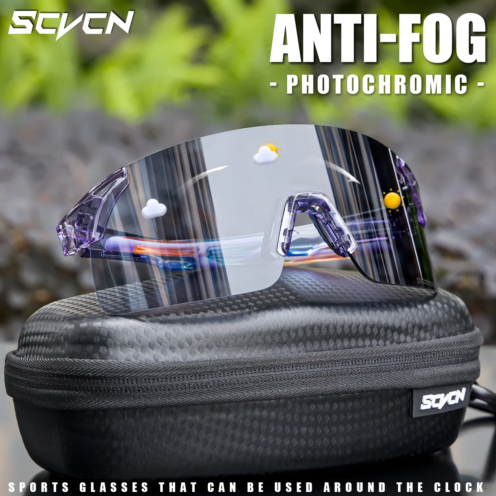 Outdoor Anti Fog Photochromic Cycling Sunglasses Men Road Anti-fog Cycling Glasses Bicycle Women Bike MTB UV400 Sports Eyewear