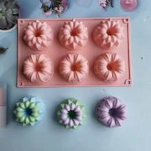 Moldes de silicona para pasteles con forma de corona de flores, herramienta de cocina para hornear, molde de pastelería 3D para Pan, Pizza, Pan, DIY, fiesta de cumpleaños y boda