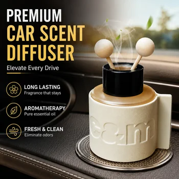Diffusore di Profumo per Auto Premium, Deodorante per Auto a Lunga Durata con Oli Essenziali per Aromaterapia