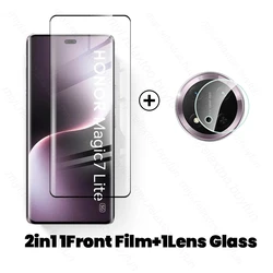 Premium 9D Curved Tempered Glass Screen Protector with Camera Shield - Magic7 Lite 5G (2In1 1Front 1Lens)