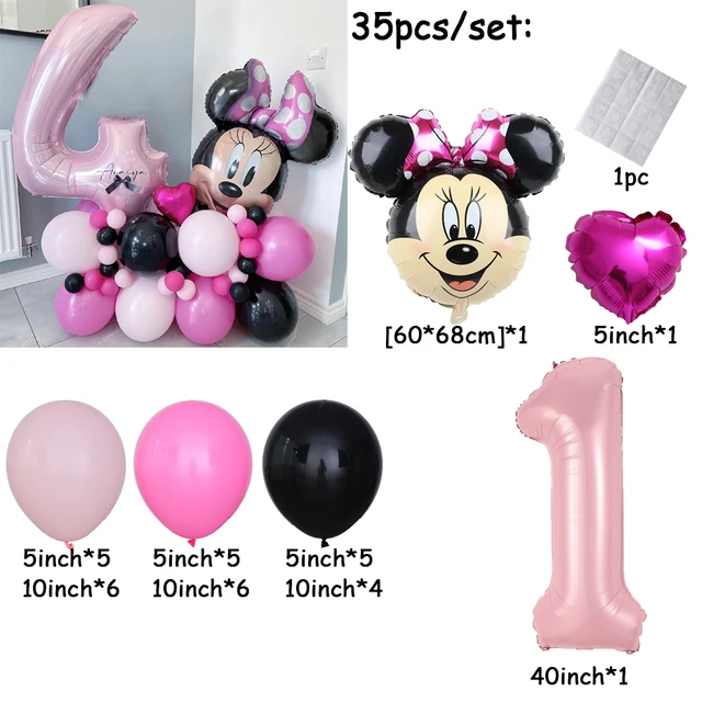 Ensemble De Ballons En Aluminium Rose Minnie Mouse, 1 Ensemble, Décoration  De Fête D'anniversaire Pour Filles, Fournitures De Fête Prénatale, Jouets  Pour Enfants 1 2 3 4 5 6 7e - AliExpress