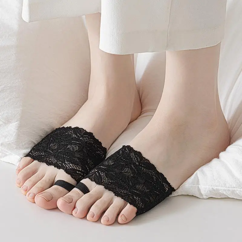 2pcs Forefoot Pads for Women High Heel Anti-slip Half Insoles Five Toes Summer Breathable Pain Relief Inserts Feet Care Cushions