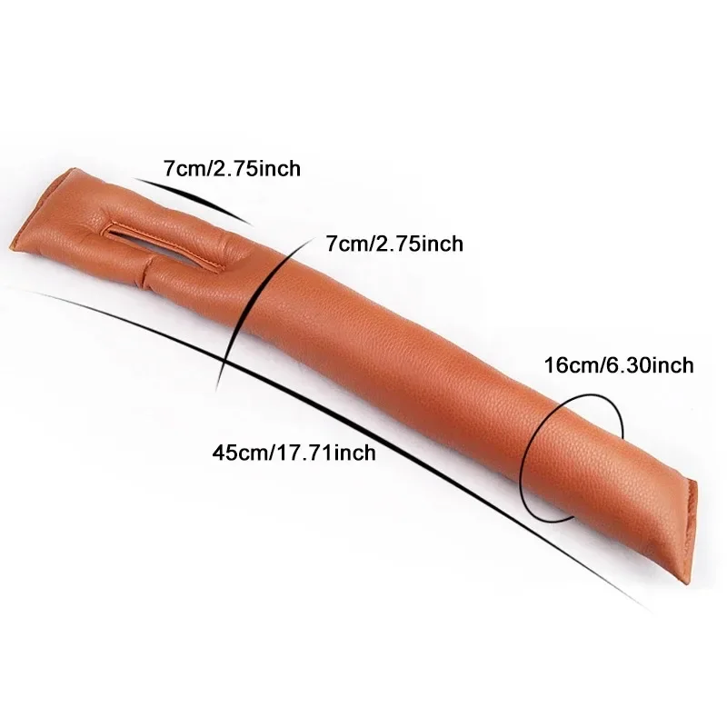 Car Seat Gap Filler 2pcs Car Seat Gap Filler Soft Leather Leak-proof Pad Stopper General Motors Accessories Interior Car Storage Bag