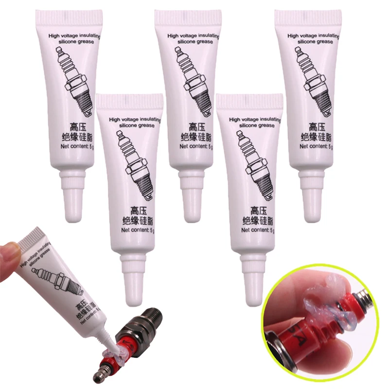 1/3/5Pcs car motorcycle spark plug insulated silicone grease ignition coil high voltage silicone grease lubricant silicone grease grease lubricant electric grease