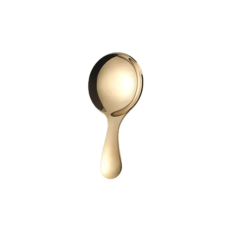 Set 5 Cucchiai Corti In Acciaio Inox – Ideali Per Caffè, Spezie, Zucchero, Tè E Dessert (Argento, 9x4.5cm)