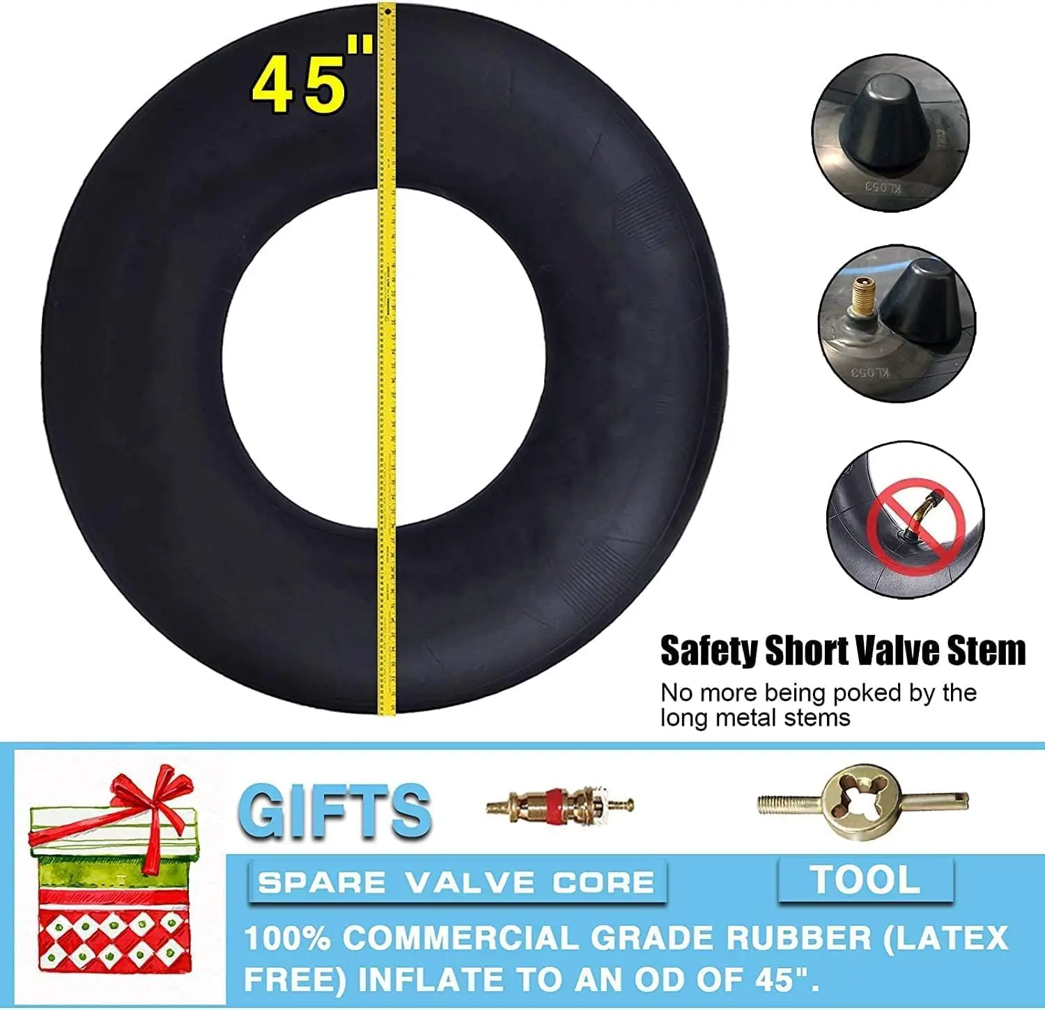 Winter Outdoor Toys Sleds & Snow Tubes Heavy Duty Inflatable Snow Sled Toboggan Toys for Kids