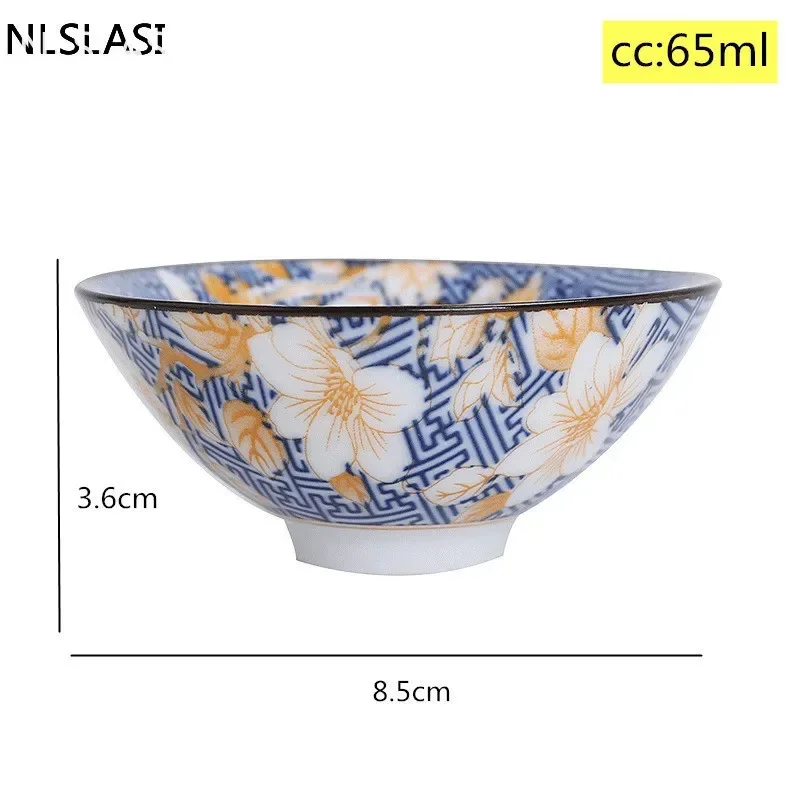 Blue and White Porcelain Teacup Handmade Boutique Small Tea Bowl Retro Ceramic Tea Set Accessories Multicolor Master Cup 68ml