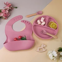4PCS Baby Soft Silicone Dininer Plate Solid Cute Cartoon Children Dishes Suction Toddle Training Tableware Kids Feeding Bowls 1