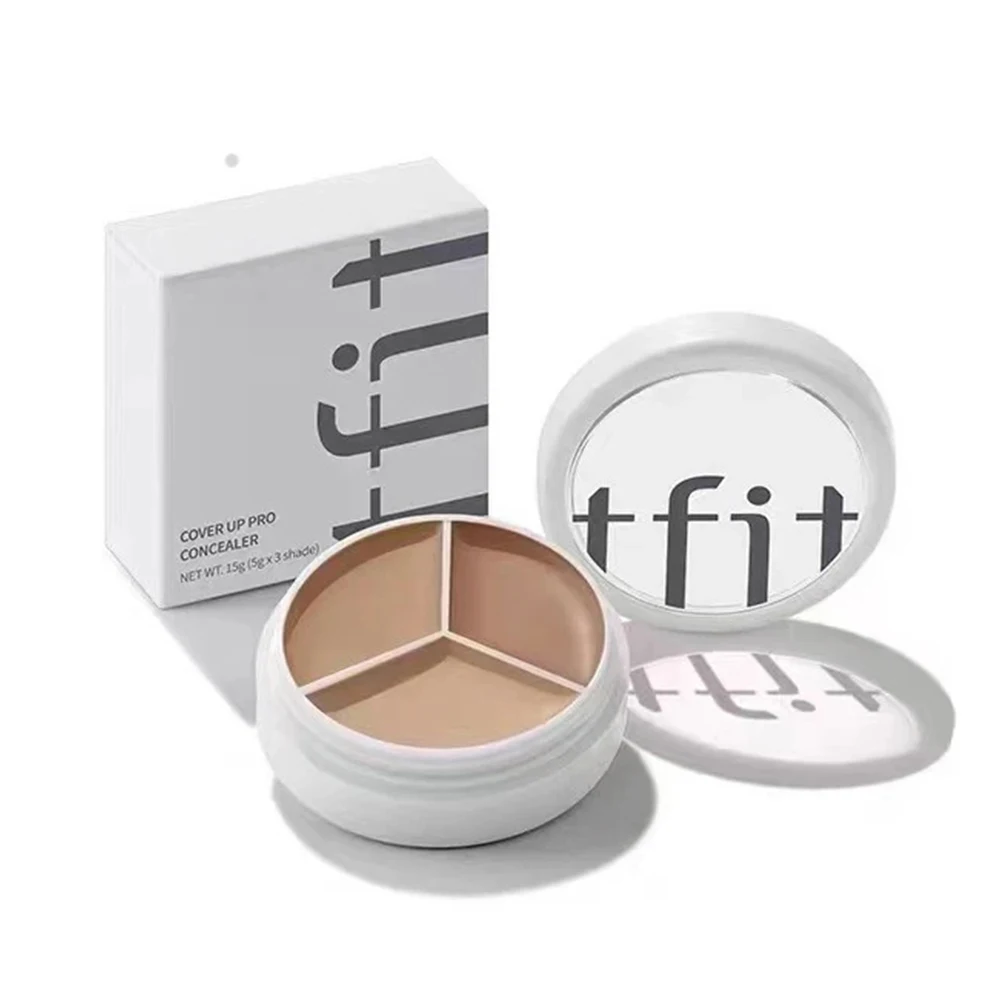 Korea Tfit 3 Color Concealer Palette Professional Makeup Face Eye Contour Face Spot Concealer Dark Circle Correcting Makeup liquid concealer makeup concealer waterproof concealer face concealer concealer palette concealer foundation cream