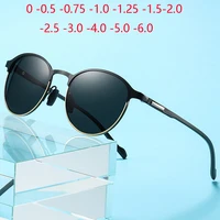 0 -0.5 -0.75 To -6 Anti-Glare Steampunk Nearsighted Sunglasses With Diopters UV400 Miopia Prescription Sun Glasses For Men Women