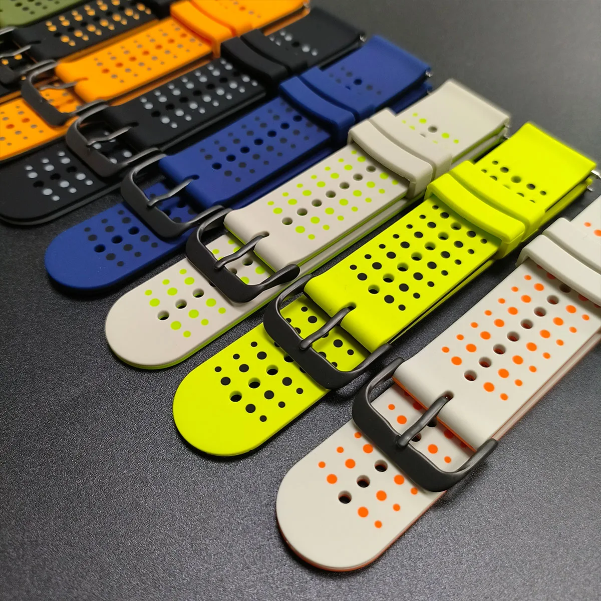 Silicone Sports Wristband Bracelet - 22mm Watch Strap Accessory