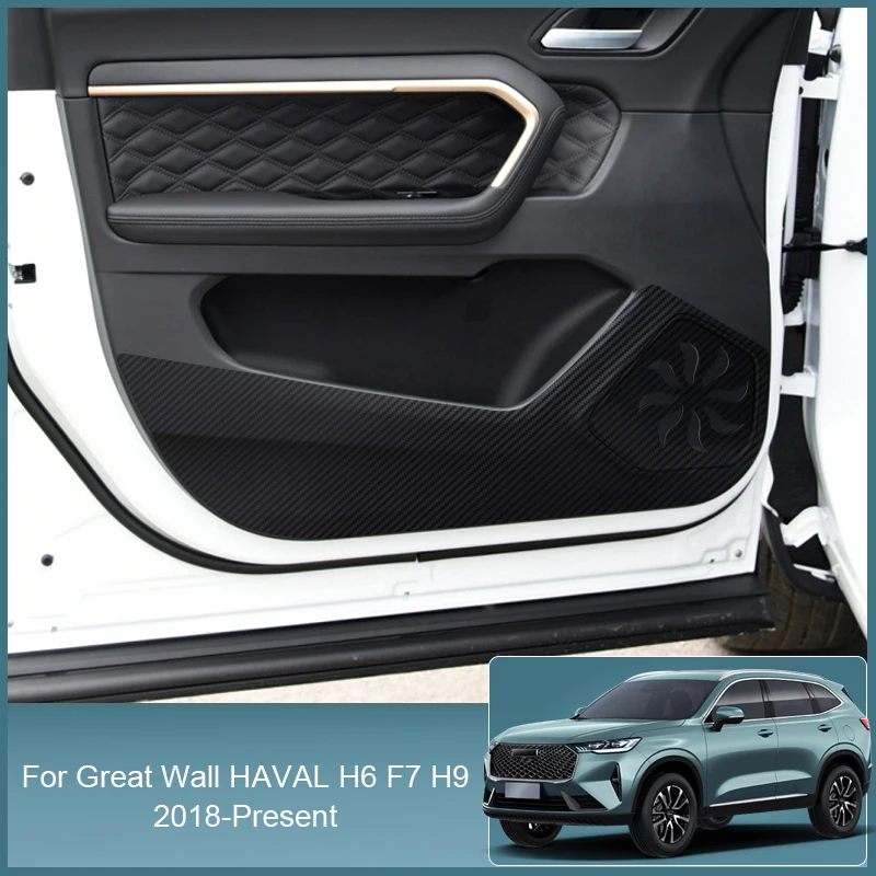 

4PCS For HGreat Wall HAVAL H6 H6S F7 F7X H9 2018-2025 Car Door Anti Kick Pad Leather Protection Film Protector Sticker Accessory