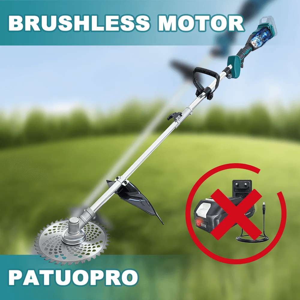 9-дюймова безщіточна газонокосарка, бездротова портативна електрична тримера для трави з регульованою довжиною для батареї Makita 18 В (без батареї)