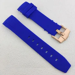 Premium Rubber Watch Strap 22mm Replacement Bracelet - Durable and Comfortable Watch Accessory - 22mm wide (Dark blue - 3)