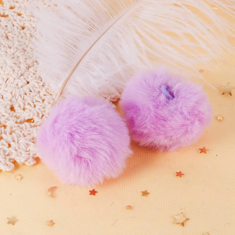 Color 4cm Small Pompons Imitation Rex Rabbit Diy Christmas Hat Artificial Wool Hairy Ball