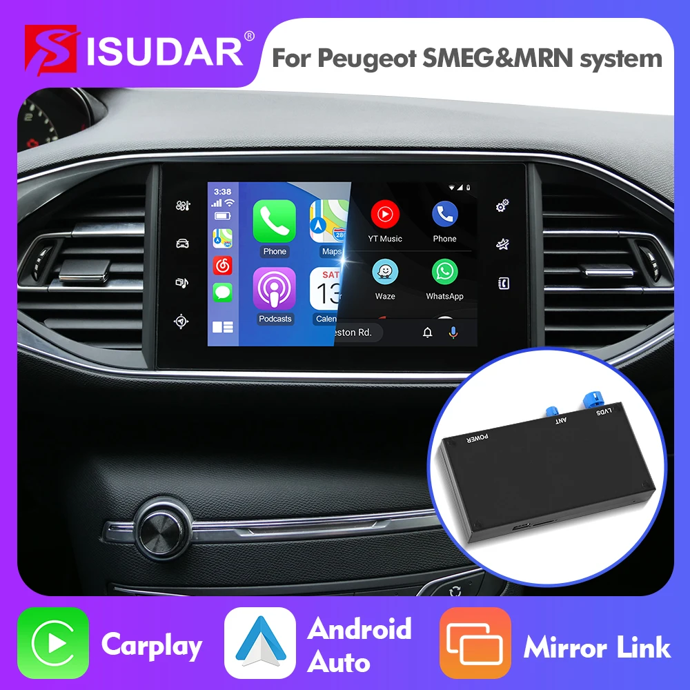 Autoradio CarPlay Android Auto Pour Peugeot 208 308 508 3008 Citroën C4 DS3 DS4 DS5 SMEG