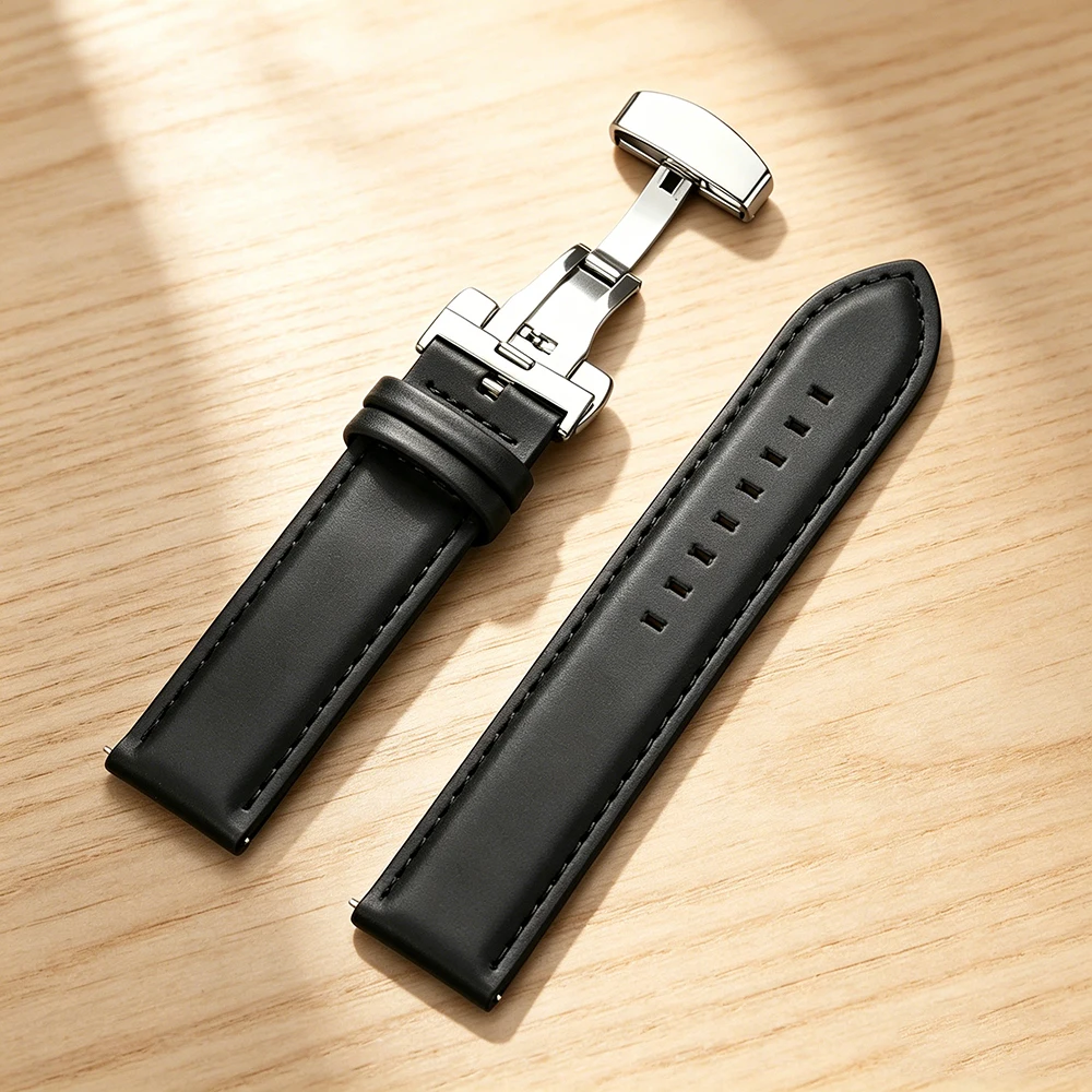 Elegant Universal Smartwatch Bracelet with Quick Release Butterfly Buckle