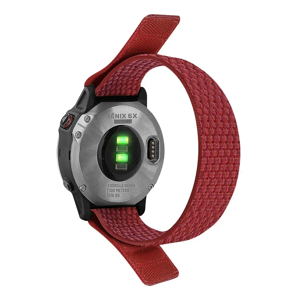 Braided Nylon Loop Watchband Strap, 22-26mm Adjustable, Breathable and Durable