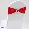 Wedding Decoration Spandex Chair Sash Bow Tie Bands Knot With Love Heart Buckle Stretch For Hotel Birthday Party Banquet Event 6