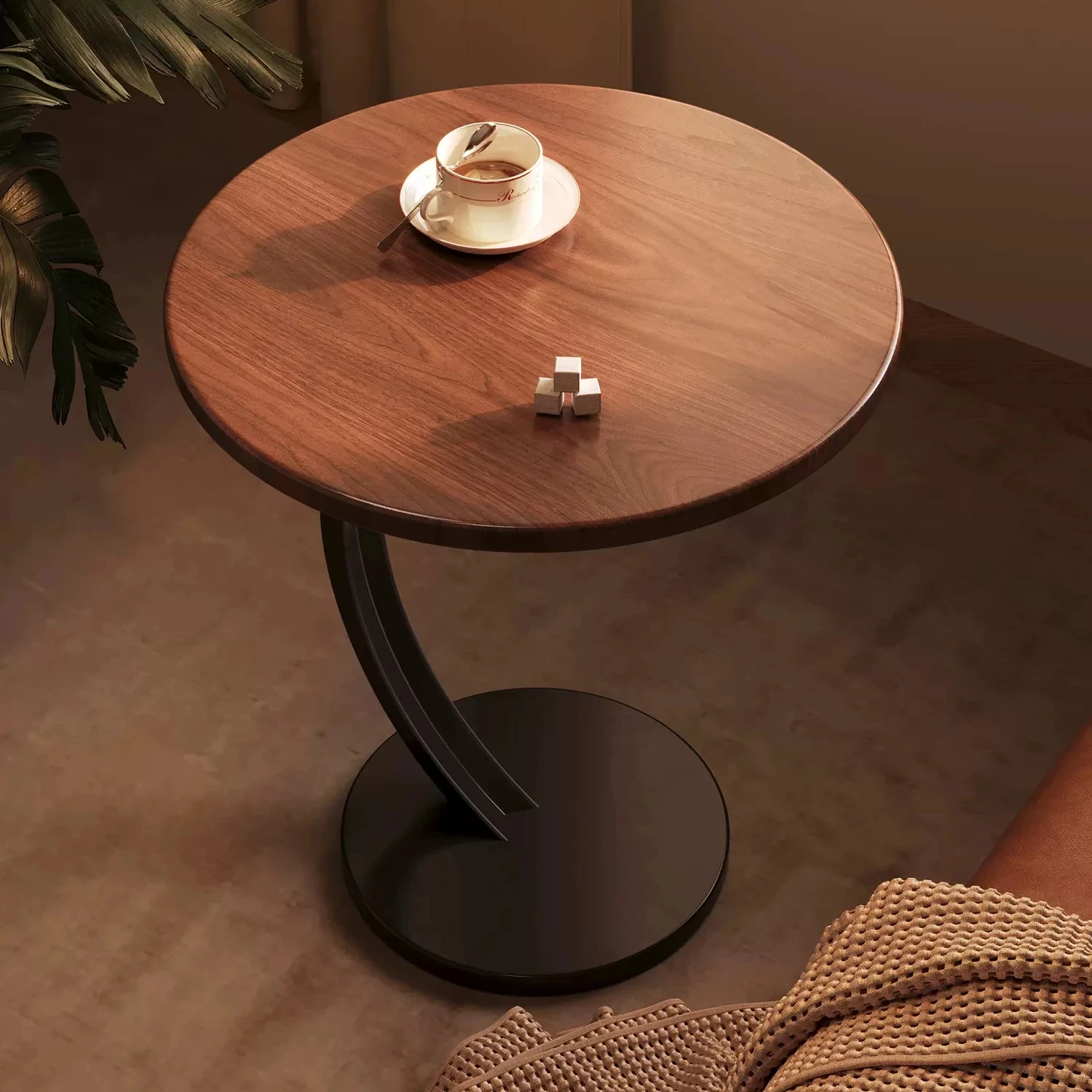 Tea Table, Small Round Table, Internet Famous Sofa, Movable Bedside Storage Rack Side Cabinet Balcony, Minimalist Corner