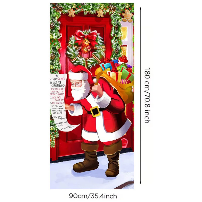 0.9 * 1.8M Christmas Door Cover Party Decoration