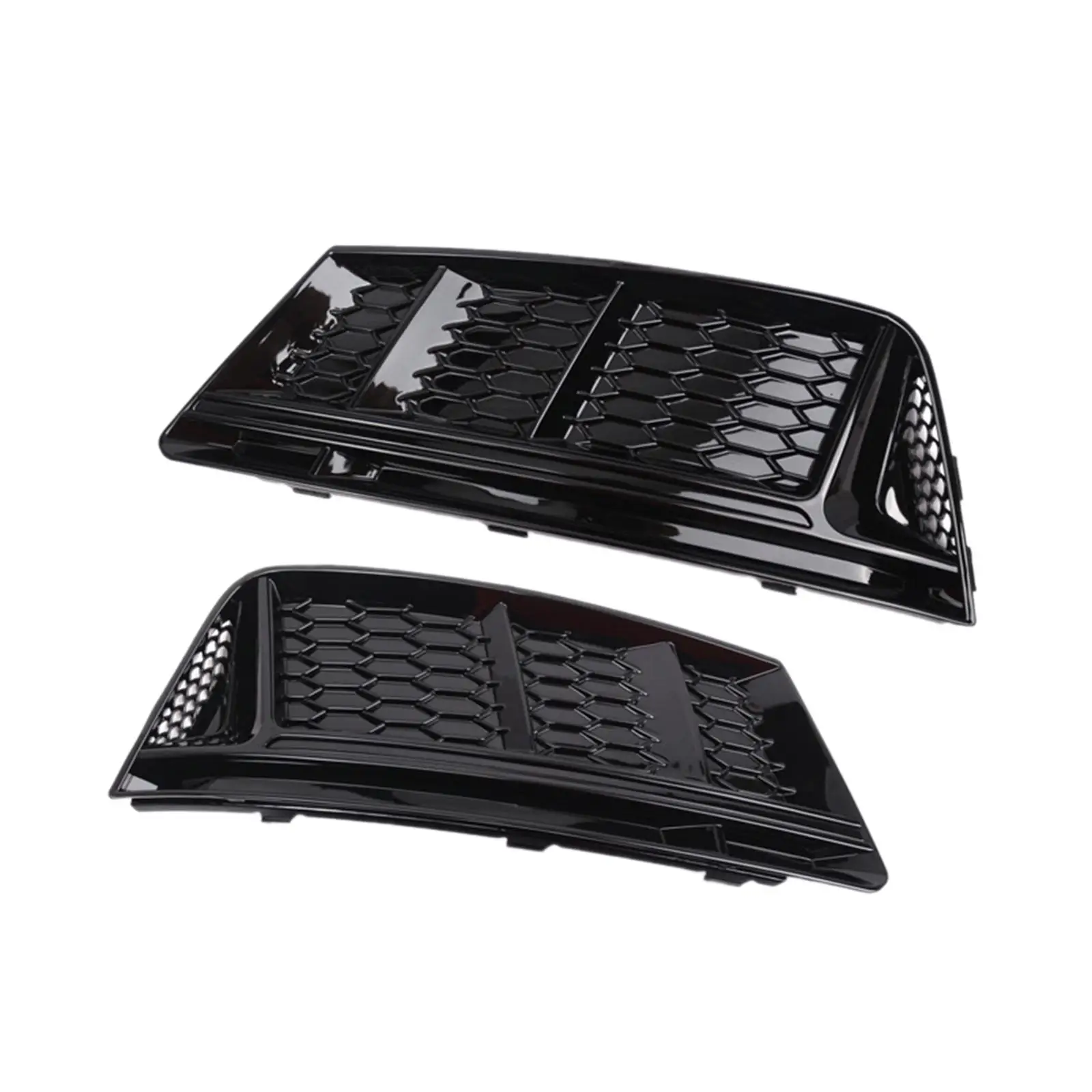 

2x Car Fog Light Grill Lower Bumper Grilles for Audi A4 B9 2016 2017 2018