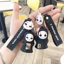 

Spirited Away No Face Man Keychain Anime Cartoon Figure Model Pendant Key Chains Children Kids Toys Cosplay Keyring Gifts