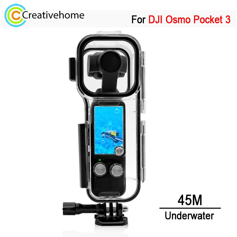 

PULUZ Waterproof Housing Diving Case For DJI Osmo Pocket 3 Action Camera 45m Underwater Transparent PC Shell Cover