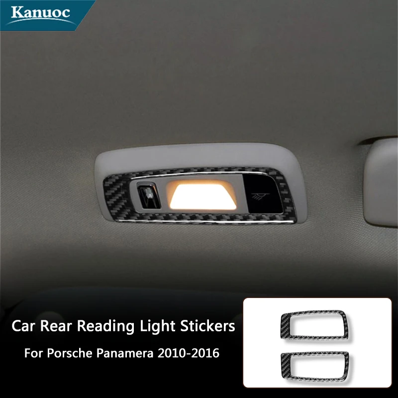 

For Porsche Panamera 2010-2016 Carbon Fiber Rear Reading Light Stickers Car Interior Decorative Accessories