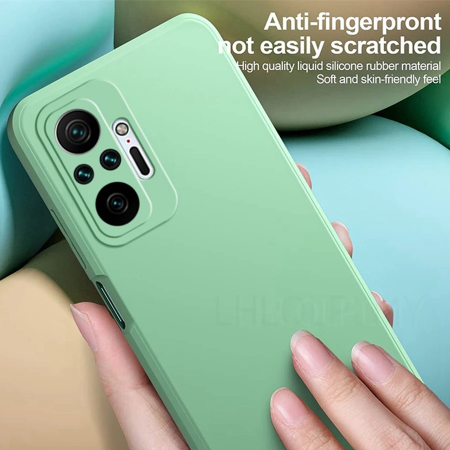 Sleek Square Liquid Silicone Soft Case - Full Protective Cover