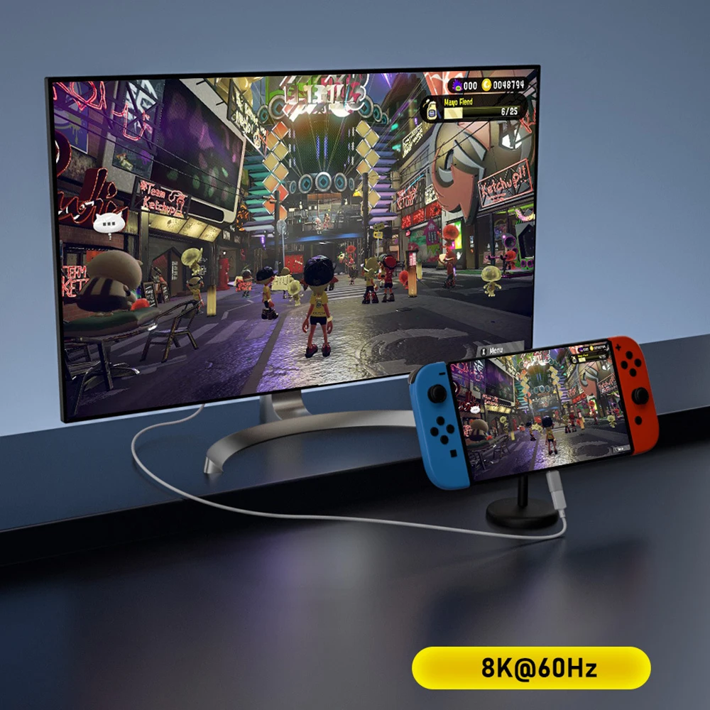 새로운 PD140W USB C 암-수 어댑터 PD 3.1 Thunderbolt 40 Gbps 데이터 전송 MacBook Pro/Air용 8K@60Hz 확장 커넥터