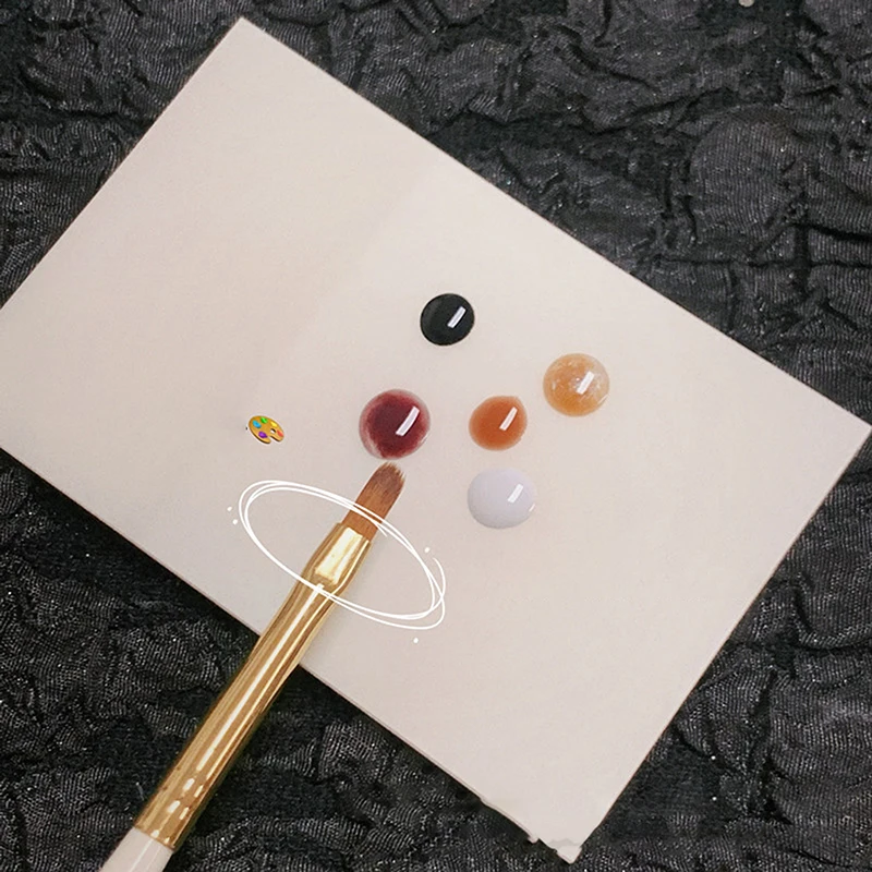50pcs 7.5*5cm Disposable Tinting Glue Paper Tearable Nail Toning Palettes Nail Polish Color Mixing Tray Waterproof Display