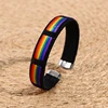 Rainbow Bangle Bracelets Rainbow Open Bracelet LOVE Colorful Rope Best Friend Girlfriend Couple Gift Wristband 2