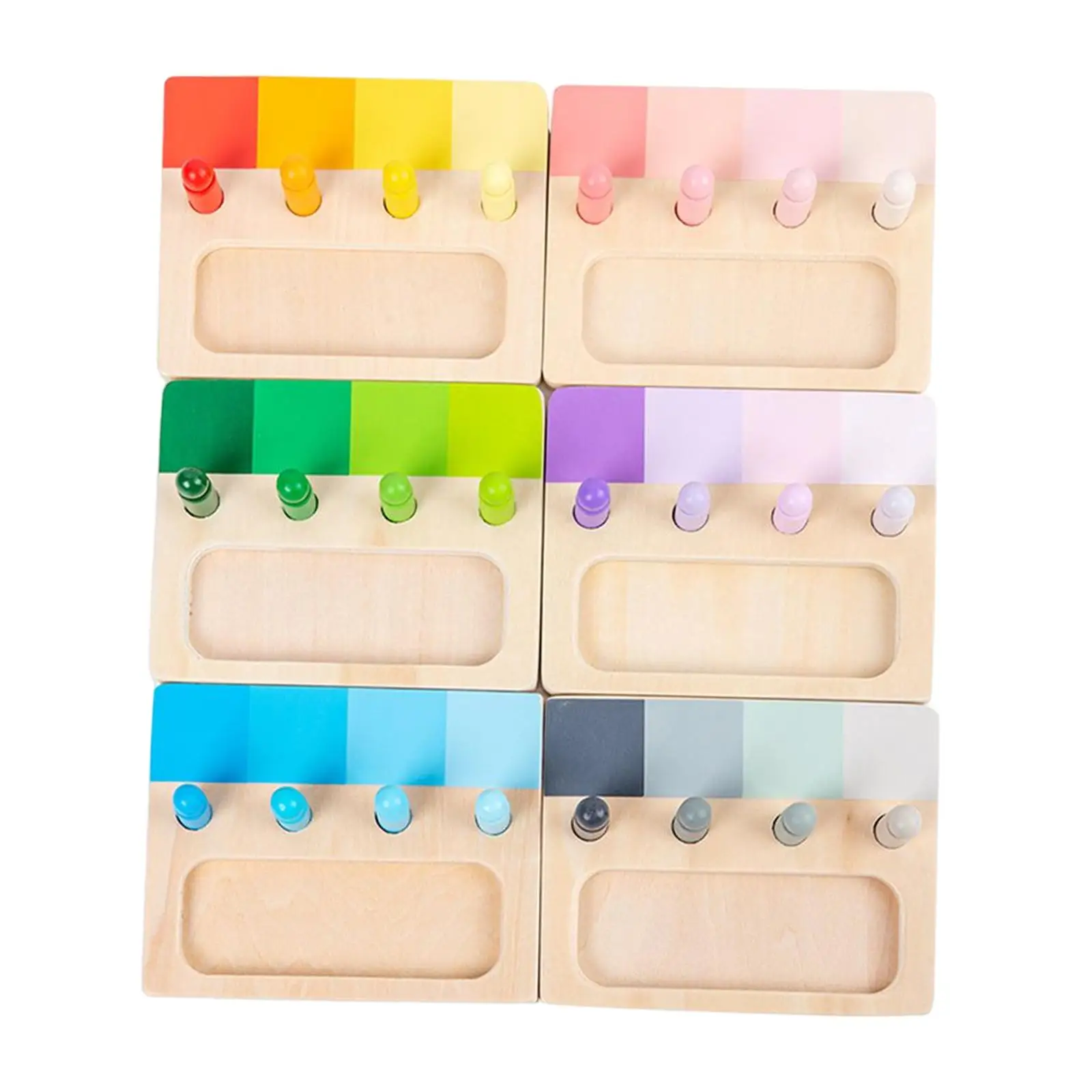 6Pcs Educational Color palette Sensorial Educational Tools Color Matching Toy for Exercise