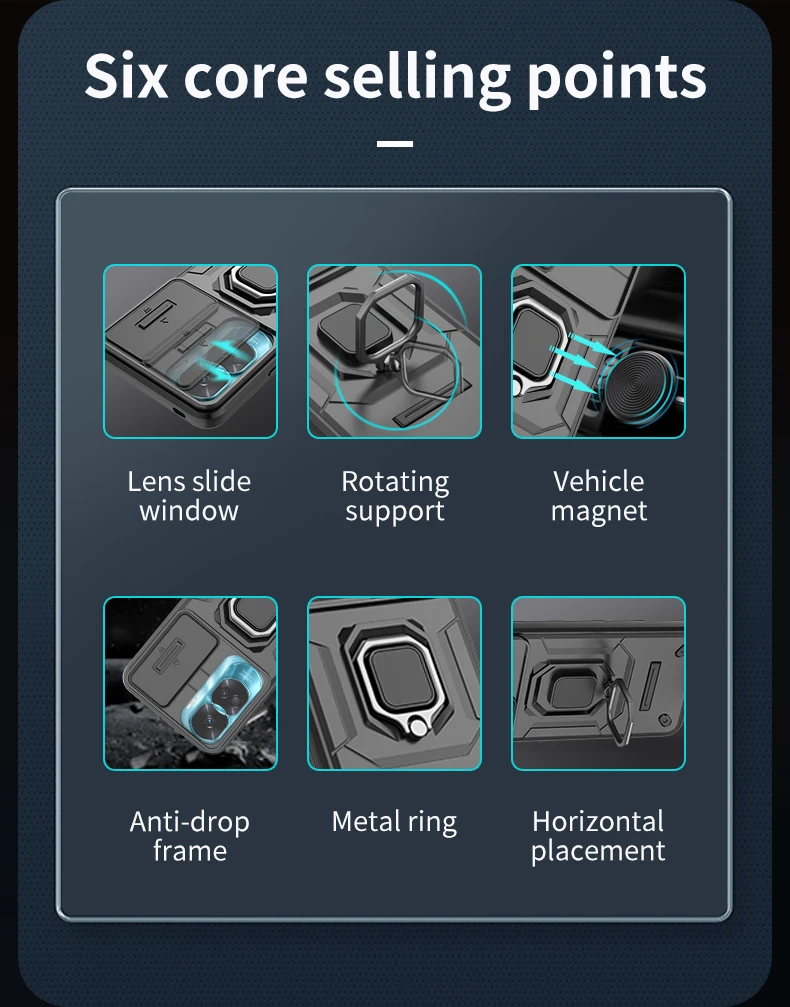 Slide Lens Camera Case For Honor 90 Lite Iskunkestävä Armor Back Coque Huawei Mate 60 Pro Honer90 Light X50i 5G -puhelimelle_voghion.com