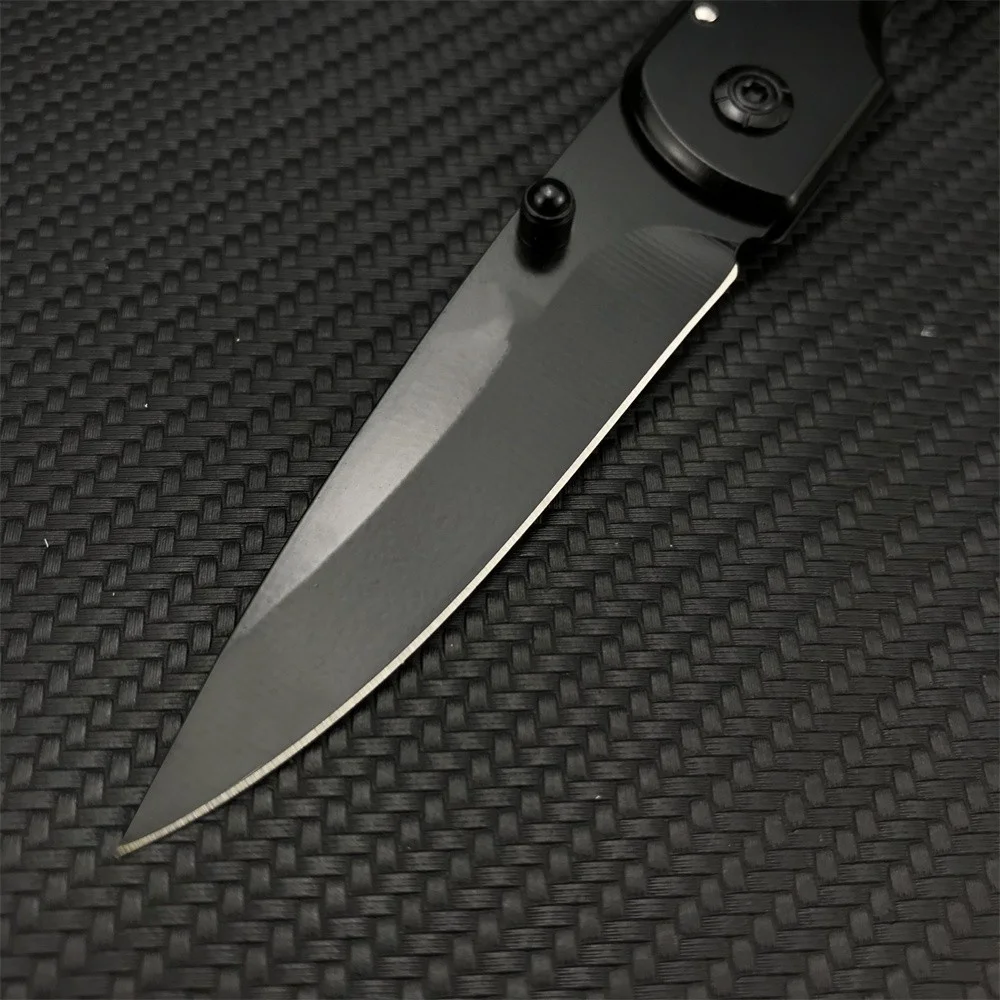 Description Picture 4 of itemBM DA44 Survival Pocket Flipper Folding Knife 5Cr13Mov Blade Steel Inlaid Colored Wood Handle Hunting Tactical Knives EDC Tool